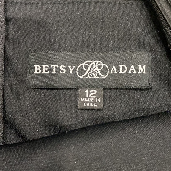 Betsy & Adam Cap Sleeve Fit and Flare Mesh Overlay Dress - Picture 13 of 13